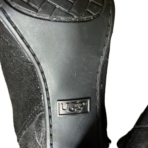 UGG Australia Ophira Black Suede Heels Women Size 7 - Picture 12 of 15
